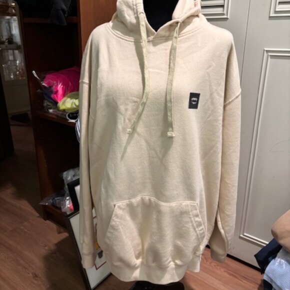 Chomp Brand Cactus Always Prickly Beige Unisex Fleece Hoodie EUC XL - Picture 2 of 7